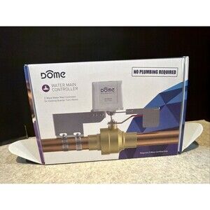 Dome DMWV1 Z-Wave Water Main Shut-Off Valve Smart Home Complete w/ Manual